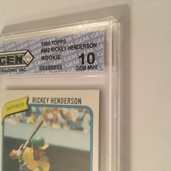 1980 Topps Rickey Henderson Rookie Card RC GEM Gem Mint 10 #482 - Picture 4 of 12
